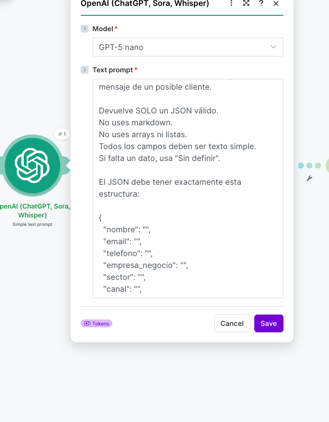 Módulo IA en Make